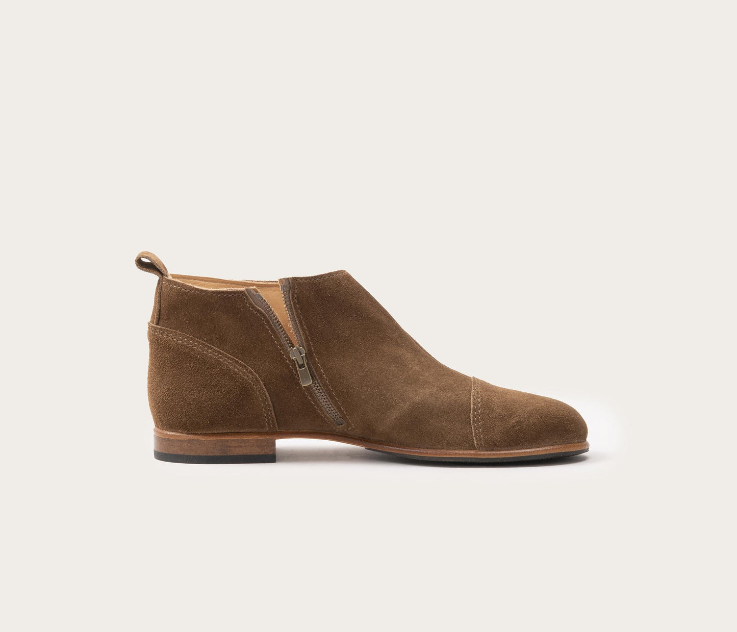 chaussure femme en cuir zip