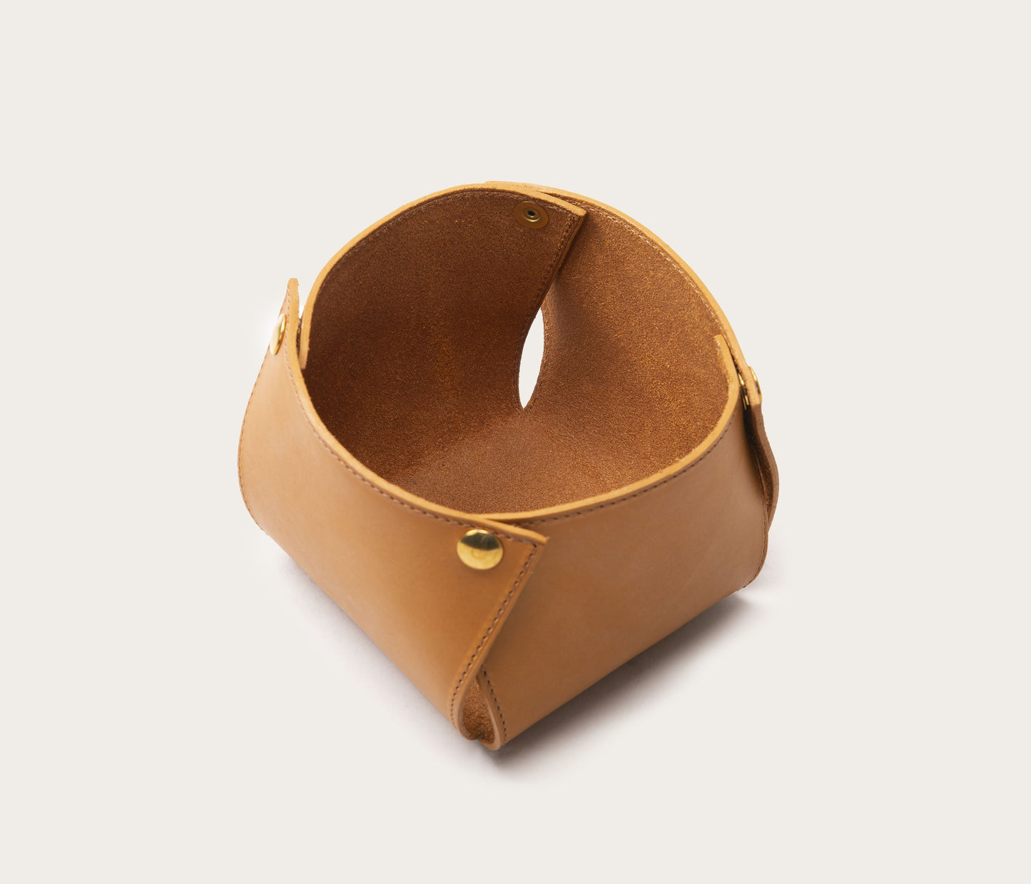 Cache pot en cuir