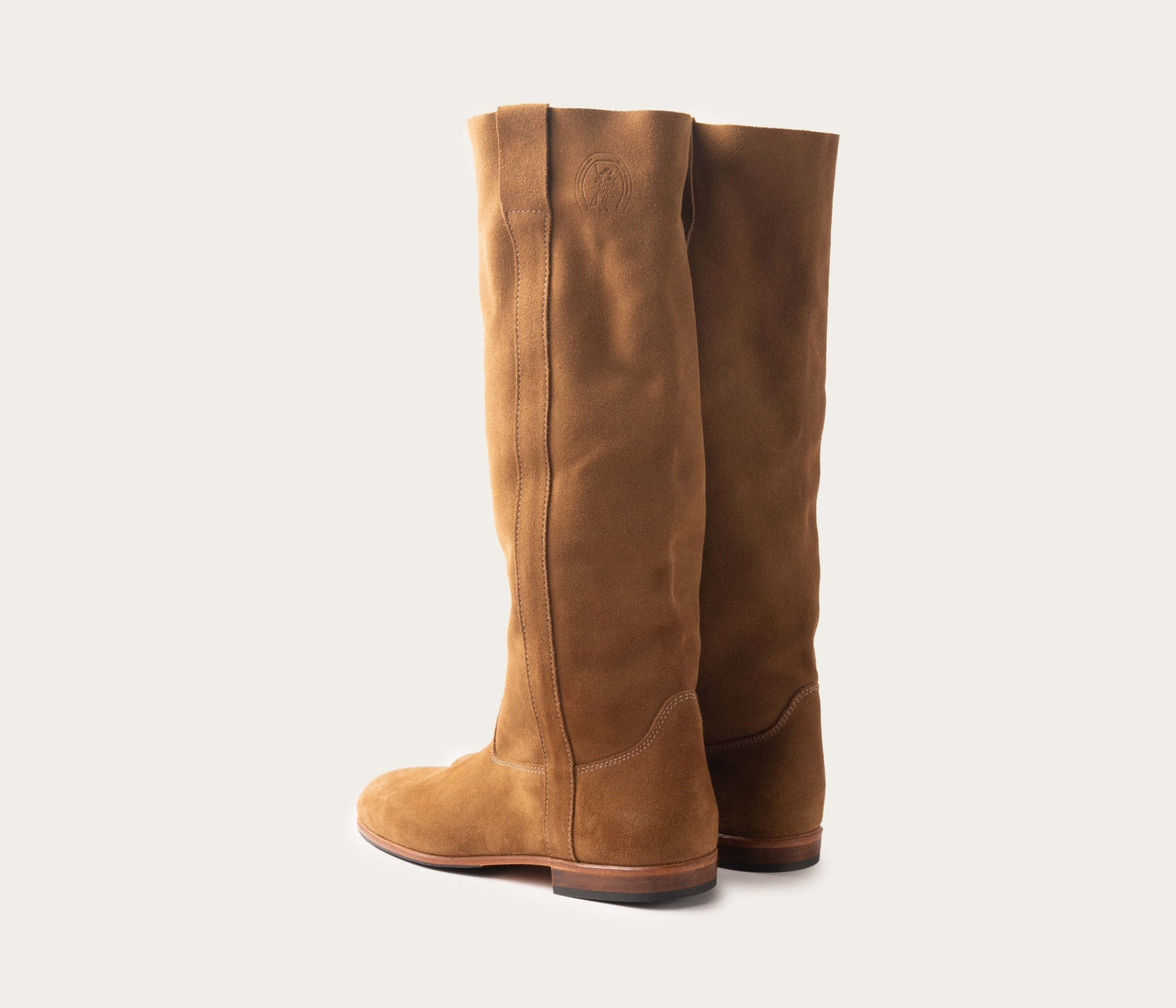 bottes en curi velours havane, bottes hautes souples, bottes femme souples, bottes talon plat, bottes plates, bottes femme plates, botte camarguaise