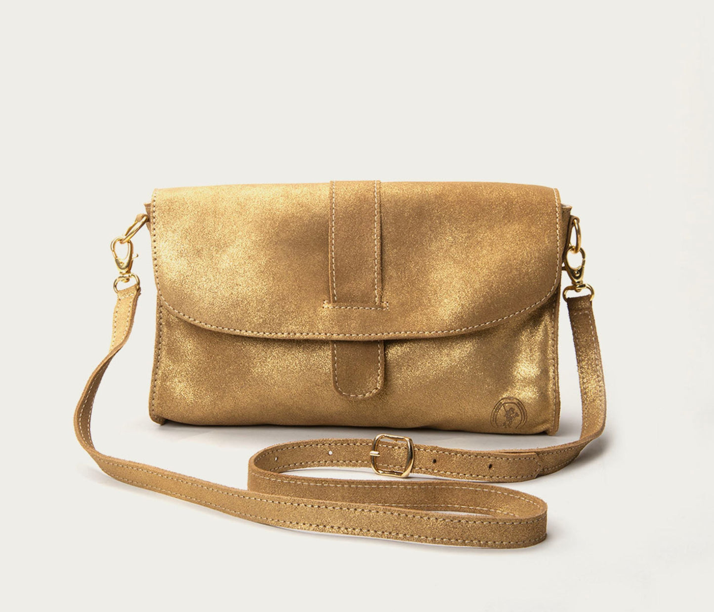 Sac méjanes en cuir personnalisé, sac méjanes personnalisable la botte gardiane, sac doré en cuir, sac pailleté doré en cuir, sac couleur or en cuir, sac doré personnalisable, sac sur mesure doré