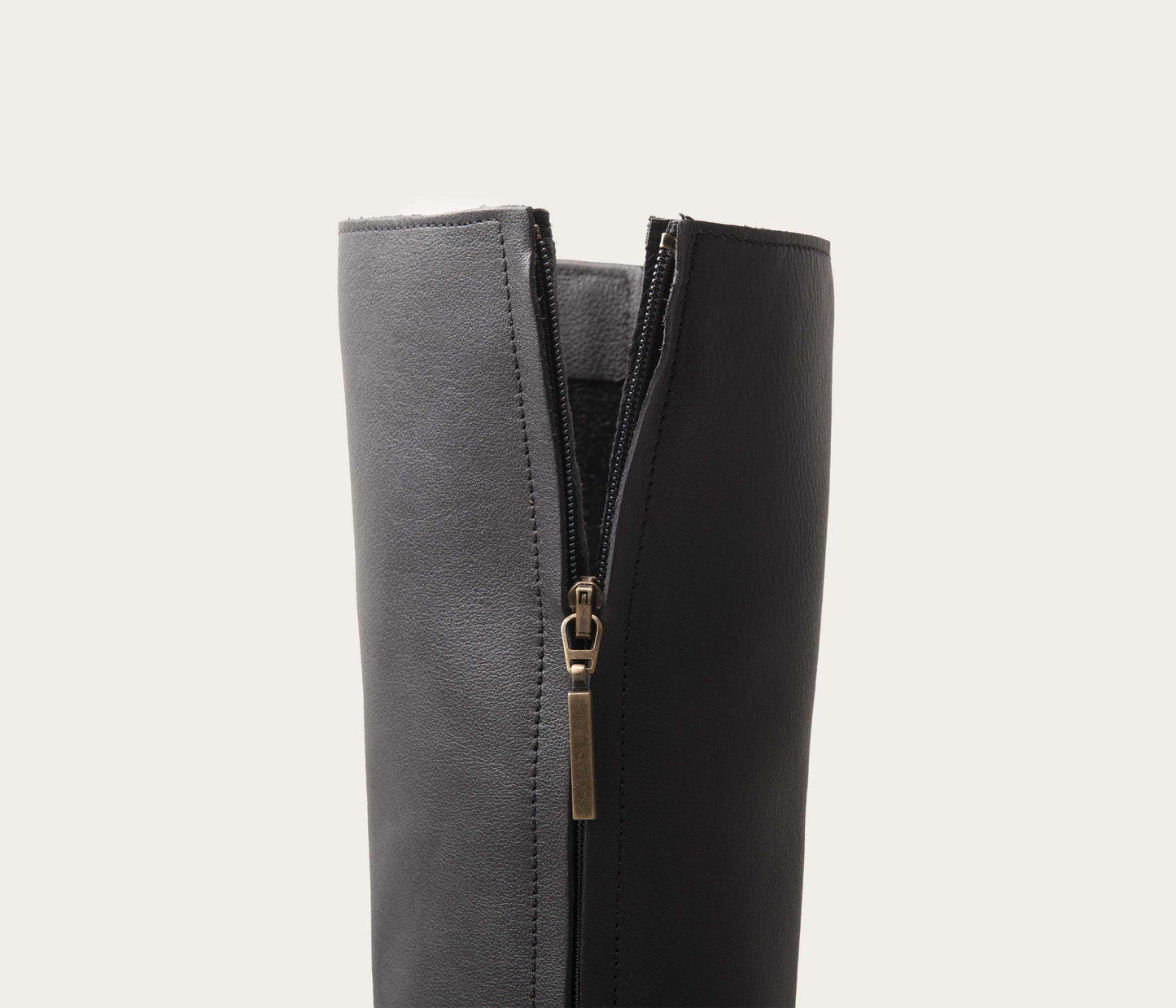 Sally Botte haute zip souple noir