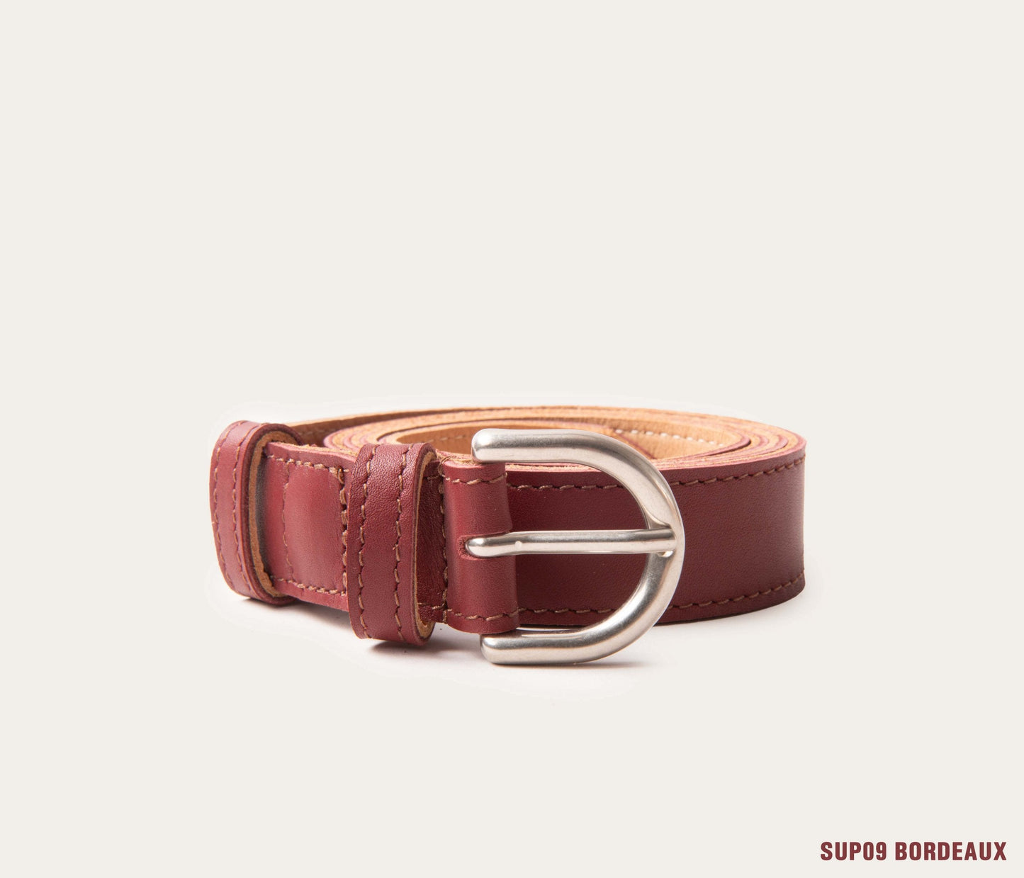 ceinture 25mm en cuir, ceinture en cuir bordeaux, ceinture bordeaux, ceinture en cuir suportlo, ceinture artisanale,