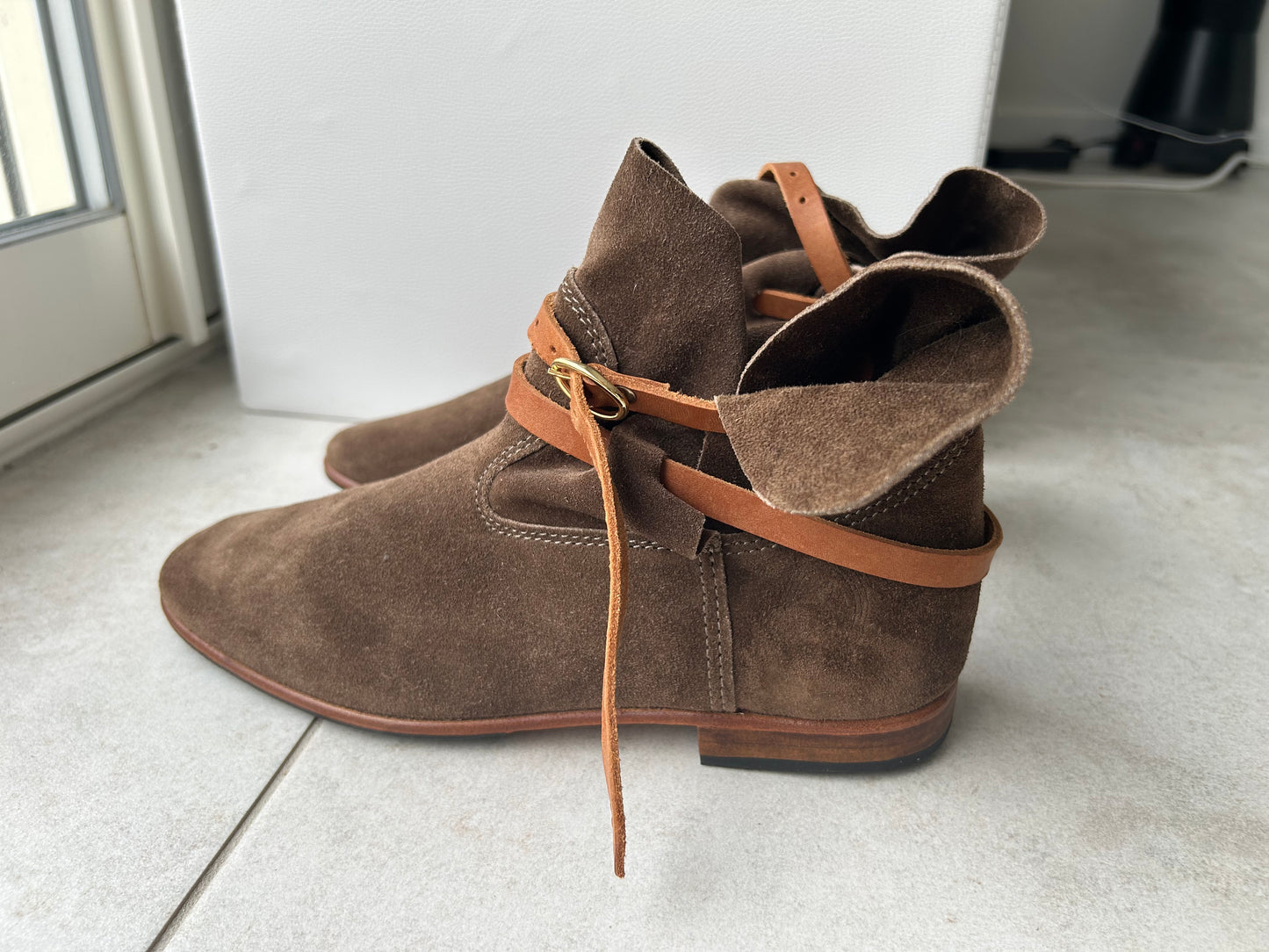 Chelby Bottine Femme Velours Taupe
