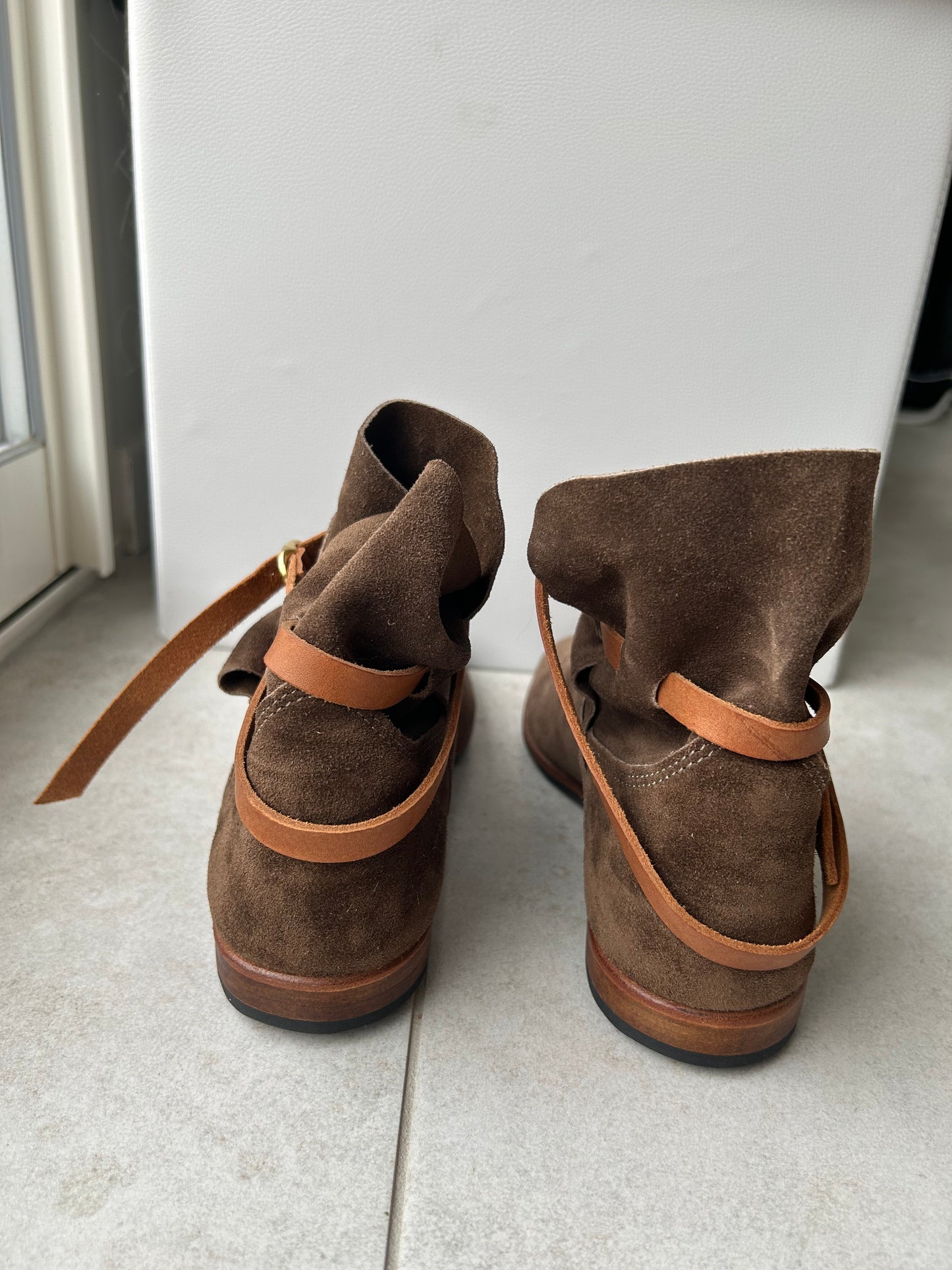Chelby Bottine Femme Velours Taupe
