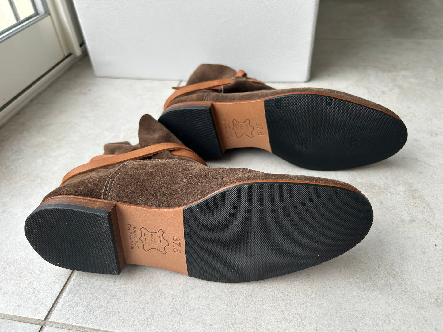 Chelby Bottine Femme Velours Taupe