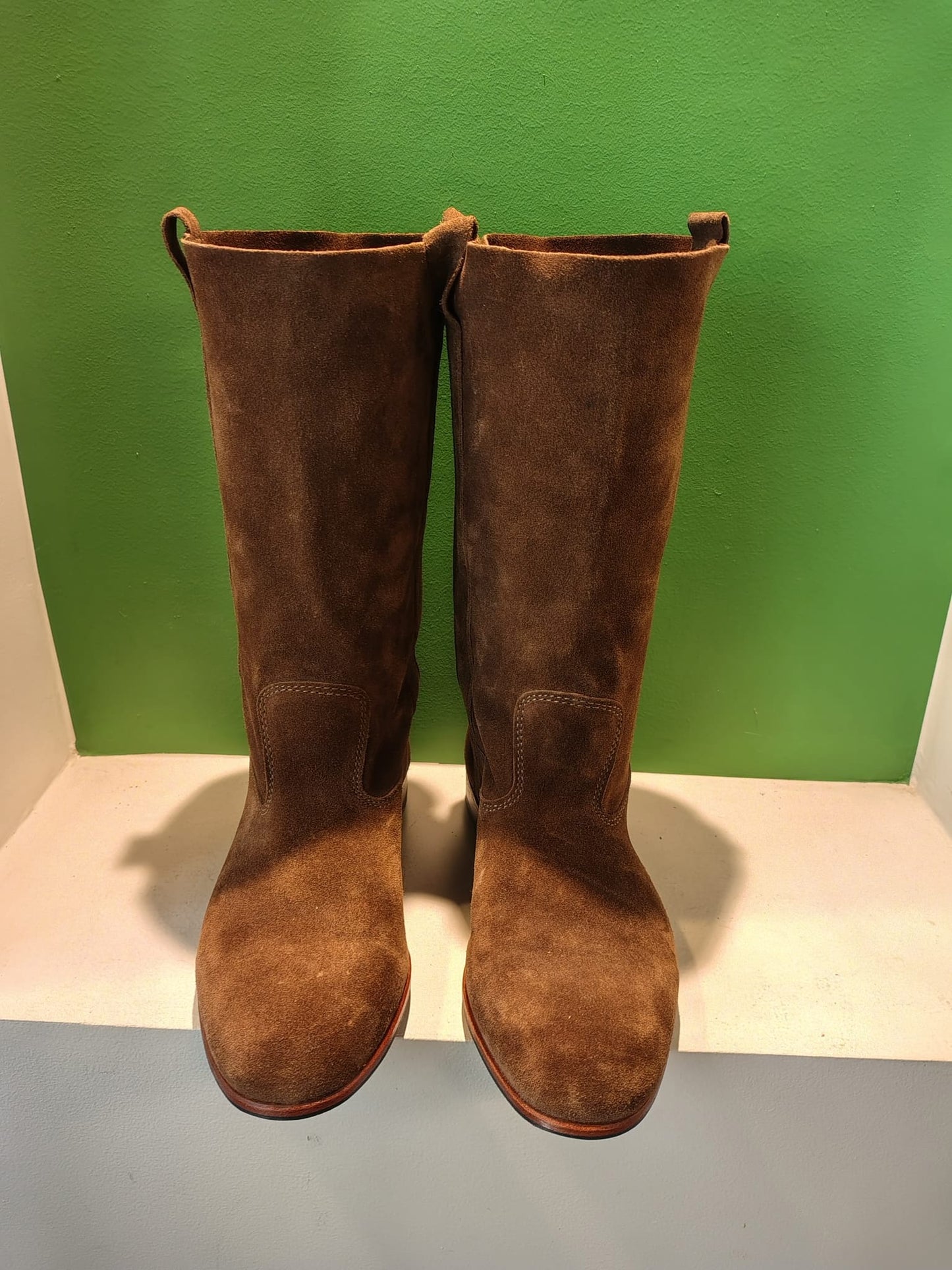Ella Botte Femme Velours Taupe