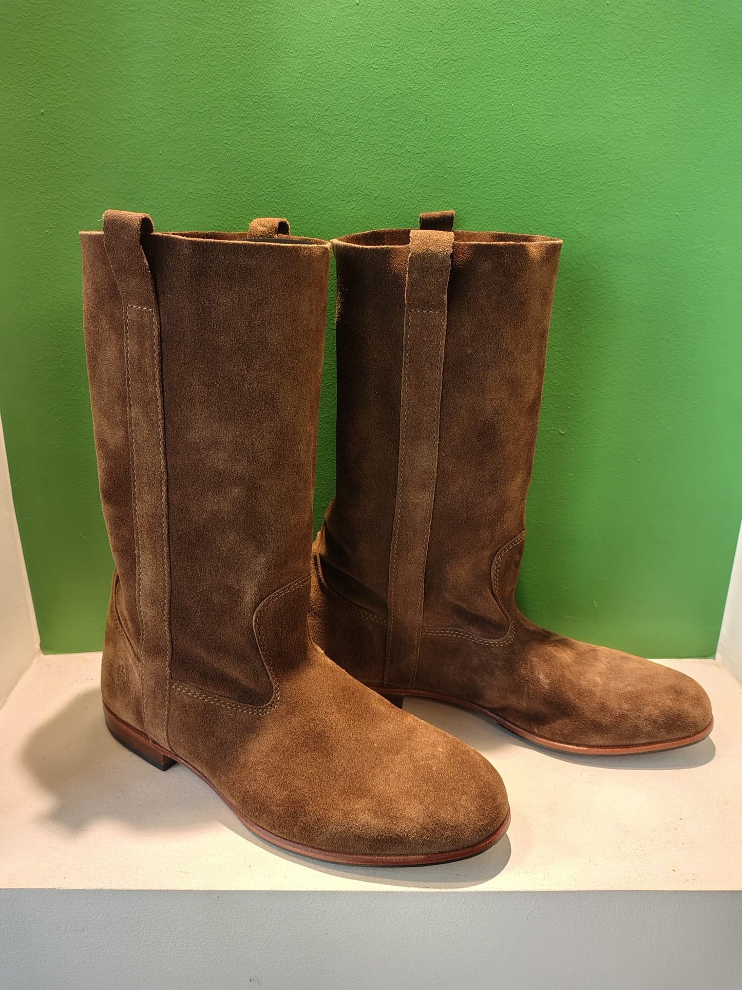 Ella Botte Femme Velours Taupe