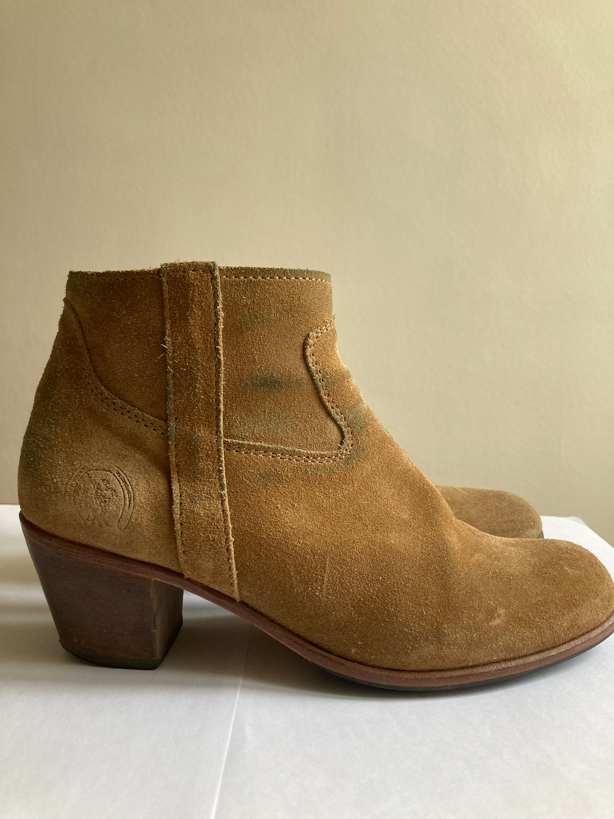 Gil Bottine Femme Velours Havane