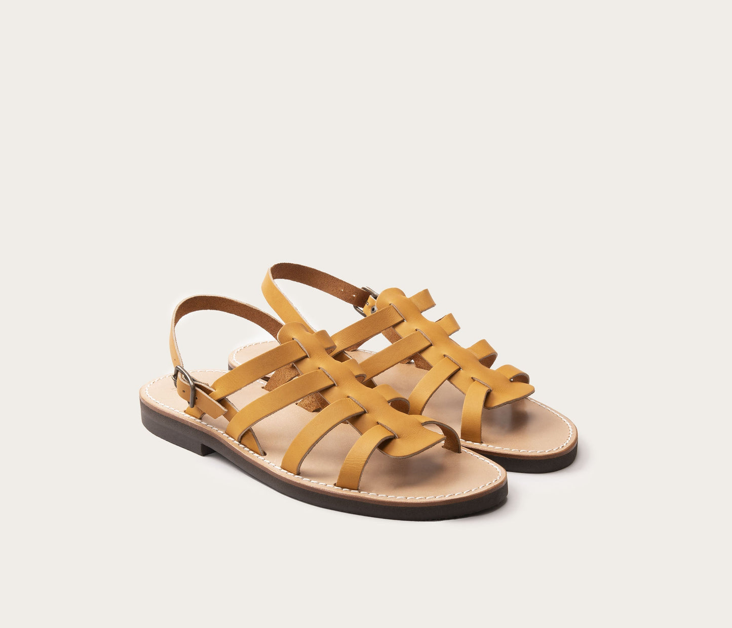 paire de sandales pour hommes, la botte gardiane sandales pour homme, cuir français, botte la gardiane 