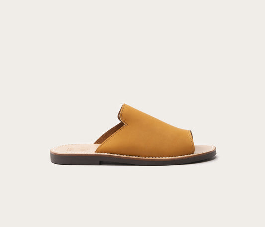 mule en cuir pour homme - mule en cuir gras naturel homme - sandale homme castel - modèle castel en cuir la botte gardiane - semelle airlite chaussures - sandales pour homme - atelier aigues-vives - mules camarguaises - mule homme moderne -