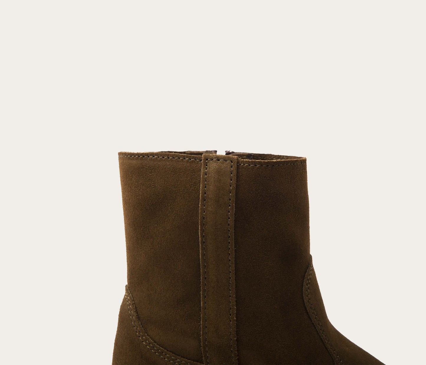 Elie Bottine Zip Femme velours Olive