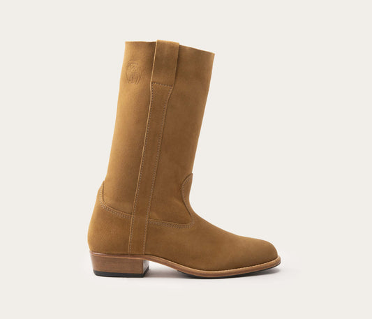 Gardian Paris Botte Femme Velours Havane