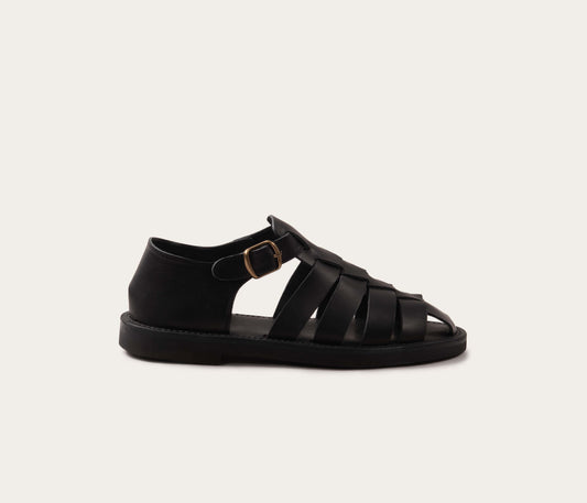 Geronimo Men's Full Ebony Sandal