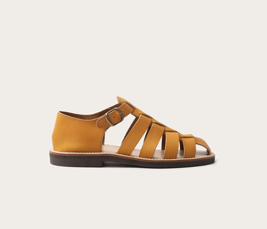 sandale en cuir style méduse, chaussure en cuir élégante style pêcheur, sandale homme en cuir, la botte gardiane modèle Géronimo, sandale homme en cuir français