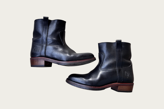 Bottines en cuir noir (gardian)